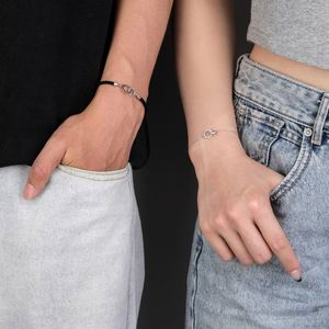 Dylam New Arrival Boyfriend Girlfriend Gift Trendy Designer S925 Silver 5A CZ Minimalism Charms <b>Couple</b> <b>Bracelets</b> - Product Image 5