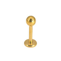 Piercing F136 G23 en Titane 3mm, Style Basique, à Filetage Externe, Dos Plat, pour Oreille, Lèvre, Nez, Bijou de Mariage