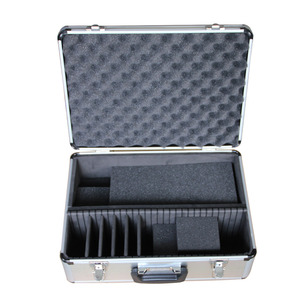 en aluminium avec diviseurs à l'intérieur/Verrouillable étui à brosse avec <span class=keywords><strong>la</strong></span> mousse de vague dans le couvercle - Product Image 1