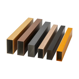 Profilo per Soffitto <span class=keywords><strong>in</strong></span> Tubo Quadrato <span class=keywords><strong>in</strong></span> Lega di Alluminio, Griglia con Effetto Legno, Divisorio a Quattro Lati, Tubo Cavo Serie 1000 - Product Image 4