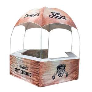 Tentes commerciales personnalisées de kiosque de dôme Tente d'auvent pop-up d'affaires de salon commercial avec la tente de <span class=keywords><strong>restaurant</strong></span> de texte de logo - Product Image 4