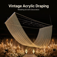 Lustre en cristal LED blanc/doré, luminaire suspendu, décoration de mariage, décoration de plafond pour événements