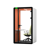 Cabine de travail individuelle moderne en acier, bureau portable, cabine téléphonique insonorisée, mobilier modulaire pour hôtels