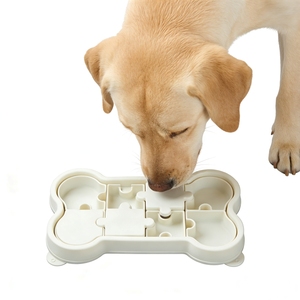 OEM ODM Custom Logo Bone Shape Silicone Pet Plate Wholesale 2 in 1 Detachable Dog <b>Slow</b> <b>Feeder</b> Tray - Product Image 5