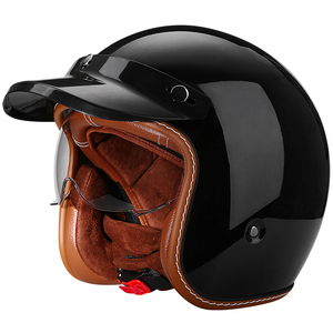 Casco de Motocicleta Retro con Doble Visera, Transpirable, para Hombre y <span class=keywords><strong>Mujer</strong></span>, Accesorios para Motocicleta ABS - Product Image 1