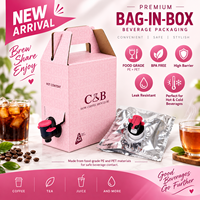 Distributeur de café arabe personnalisé pour café à emporter Gahwa, emballage isolant Bag-in-Box avec impression en héliogravure et valve recyclable