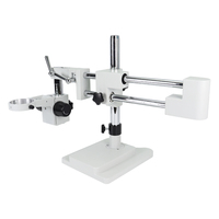 Microscope stéréoscopique trinoculaire à double bras, zoom continu 7X-45X, rotation à 360 degrés, pour usage chirurgical et de laboratoire uniquement