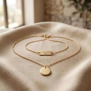 LUMIARA ARTISAN |   Pulsera de Cadena de Serpiente Chapada en Oro de 18K con Logotipo Personalizado |   Joyas de Acero Inoxidable de Doble Capa Antideslustre, Venta al por Mayor POD - Product Image 1