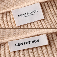 Customizerd – étiquettes de vêtements écologiques, Logo de marque, étiquette de soins en coton tissé imprimé, étiquettes en coton doux 100% biologique pour vêtements