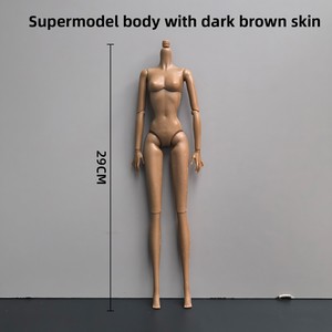 Corps de poupée BJD nu en PVC de 30 cm (6 points) pour remplacement, style supermodèle européen/américain, figurine articulée multi-points - Product Image 3