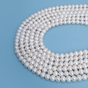 Aaaaa 8-9Mm Natuurlijke Zoetwater Witte Parels Voor Sieraden Maken Ronde Witte Parel Strengen Losse Zoetwaterparels - Product Image 5