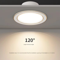 Promotion Lampe de Plafond D'Intérieur Personnalisée Trois Couleurs Encastrée Aluminium Intérieur Dimmable LED Spot Downlight