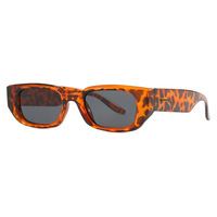 2024 nouveautés en plastique rectangle mode lunettes de soleil uv 400 logo personnalisé large temple lunettes de soleil pour femmes hommes