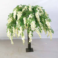 Arbre à fleurs artificiel en soie de glycine, 90-210 cm, grand arbre à fleurs violet, arrangement floral de centre de table pour décoration de mariage