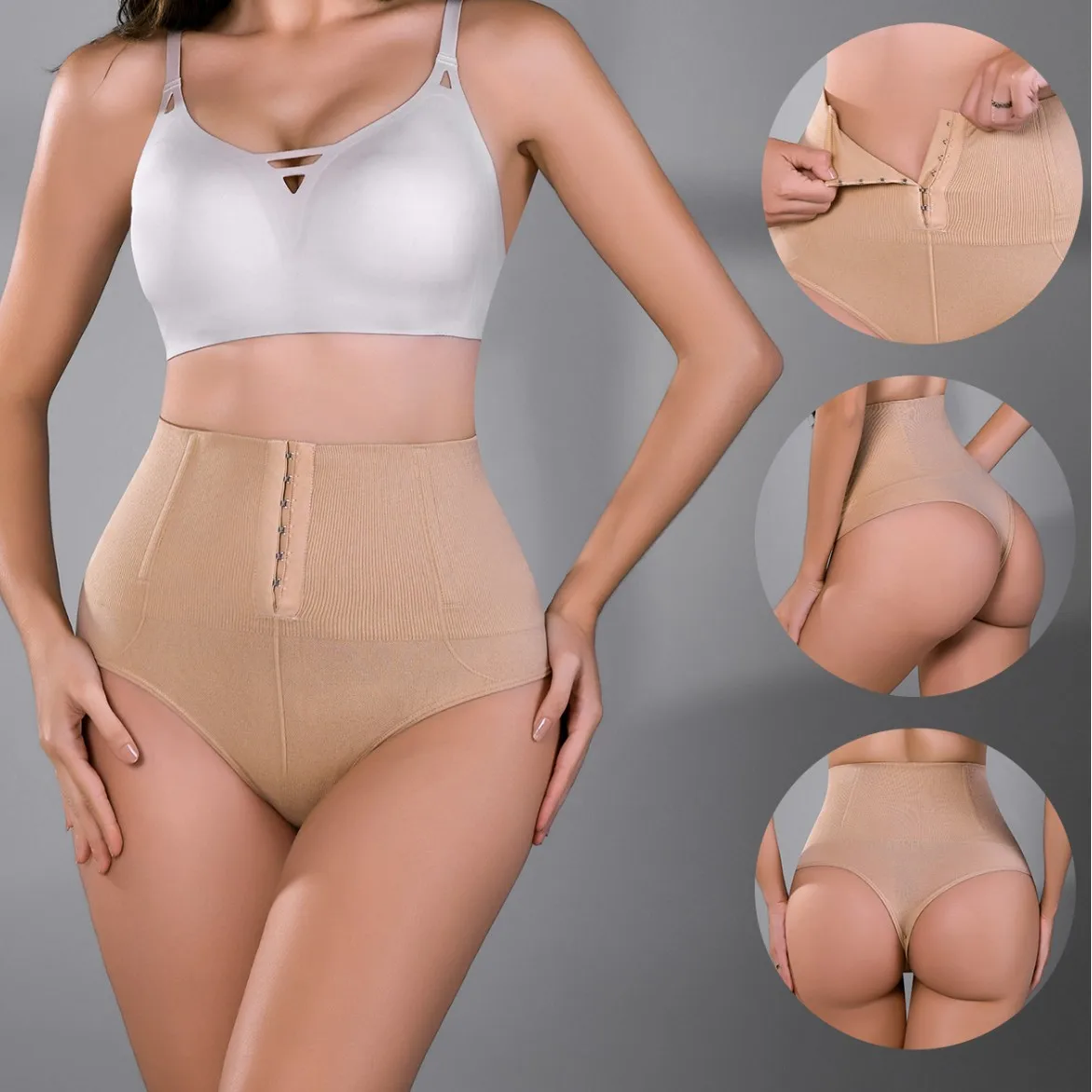 High-Waist Tummy-Control Waist Trainer (3081): side profile showing zones and edge stability