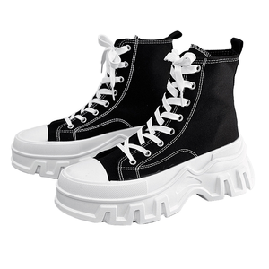 Zapatillas de Lona Transpirables de Caña Alta para Hombre, Estilo Chunky Baotou, Ligeras y de Suela Gruesa, Ideales para Caminar - Product Image 2