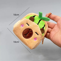Porte-monnaie en peluche Capybara de la série Fruits de dessin animé, avec pendentif, petit cadeau, sac de rangement pour pièces de monnaie, à prix abordable