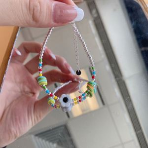 Dylam Fashion Vocation 925 Sterling Silver Fine Jewelry Beaded <b>Rainbow</b> Daisy Natural Stone Women <b>Bracelet</b> Necklaces - Product Image 5