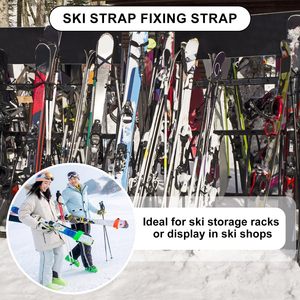 Cinghie Premium per Sci 2-in-1 Regolabili in EVA, Cinghie per Trasporto Sci e Snowboard con Supporto per Bastoncini, Protettive - Product Image 4