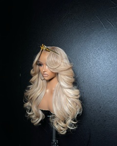 <span class=keywords><strong>Nerissa</strong></span> Hair Hochwertige Europäische Lange Perücke Highlight Blonde Echthaar-Perücke Aschblond Ombré Farbige Lace Front Closure Perücke für Frauen - Product Image 3