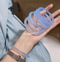 Bracelet en jade coloré et simple, en verre, tendance estivale chinoise pour femmes et jeunes filles