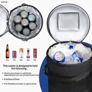 Promotion Large-Capacity 30L Golf Cart Collapsible <b>Cooler</b> Portable Polyester Barrel Insulation Outdoor Beverage Food Storage - Product Image 4