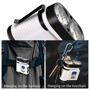 10 * xte <span class=keywords><strong>Led</strong></span> Ngoài Trời Đèn pin Type-C có thể sạc lại Kẽm hợp kim Torch Đỏ/Xanh cảnh báo xách tay từ bút Clip làm việc ánh sáng - Product Image 4