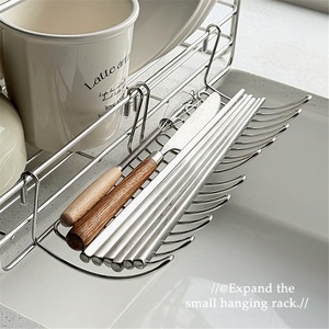 Stainless Steel Modern Hotel <b>Kitchen</b> Drain Net Basket Expansion Storage <b>Rack</b> with Wall-Mounted Design - Product Image 2