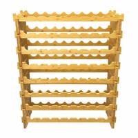 Étagère à vin en bambou à 8 niveaux, capacité de 96 bouteilles, modulaire, empilable, en bois, pour cave, bar à domicile, cuisine