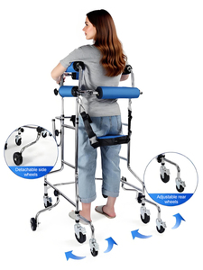 Equipo <span class=keywords><strong>de</strong></span> Rehabilitación, Andador para Personas Mayores con Hemiplejia, Andador Plegable para Entrenamiento <span class=keywords><strong>de</strong></span> Discapacitados, <span class=keywords><strong>Cuidado</strong></span> <span class=keywords><strong>de</strong></span> <span class=keywords><strong>Ancianos</strong></span> - Product Image 1