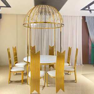 Round Shaped wedding <b>Table</b> Elegant umbrella dome Banquet Dining <b>Tables</b> with Crystal decoration - Product Image 1