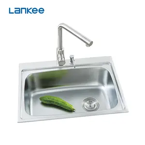 304 stainless steel sink single-slot kitchen thickened vegetable sink