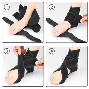 Çift Katmanlı Ayak Bileği Desteği Kemer Desteği Ayak Ateli Ayak Bileği Koruyucu Sarkık Ayak Desteği Ön Ayak Kaldırma Bandı SBR Malzeme Elastik - Product Image 5