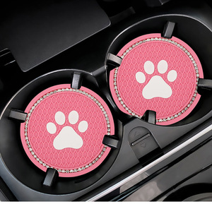 Sous-verre de voiture en diamant Fente pour tasse à eau Tapis antidérapant Tapis en gel de silice Porte-gobelet Gadget Bling Accessoires d'intérieur de voiture étanches - Product Image 5