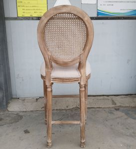 Chaise de salle à manger <span class=keywords><strong>Louis</strong></span> <span class=keywords><strong>XV</strong></span> en bois massif, style français moderne, dossier rond, avec fonction rafraîchissante et assise moelleuse, pour bar à domicile, bureau à domicile et parc - Product Image 4