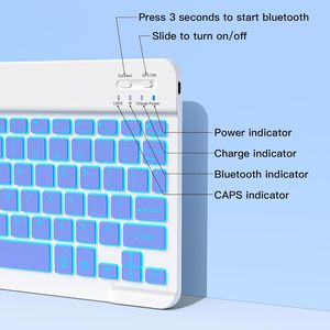 Keyboard nirkabel BT Mini ultratipis ungu <span class=keywords><strong>Model</strong></span> laris dengan lampu latar desain gunting tidak berisik Super produk baru - Product Image 3