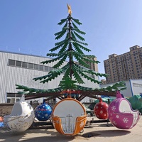 Manège de Noël Rotatif pour Parc d'Attractions, Carrousel de Noël Extérieur, Attractions de Fête pour Carnaval et Événements Festifs à Vendre