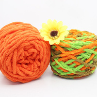 Fil de velours chenille Dimuni de haute qualité, riche, doux et chaud, 100% polyester, antibactérien, recyclé, diamètre 6-7 mm, pour le crochet