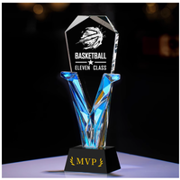 Trophées de récompense personnalisés en cristal K9 gravé de style antique, pour les entreprises, les sports, les MVP, avec boîte cadeau