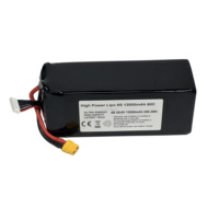 Batterie LiPo rechargeable 8S 29,6V 12000mAh 60C à décharge élevée, longue autonomie, pour applications de drones industriels à charge lourde