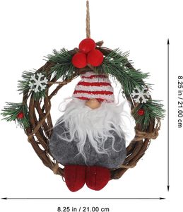 Factory Wholesale OEM Custom New Arrival 25cm Christmas Hanging Decoration Artificial Rattan <b>Wreath</b> for the Front Door - Product Image 1