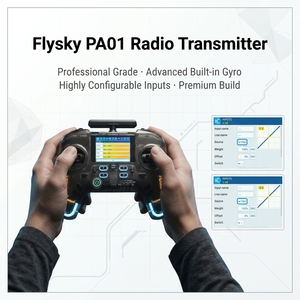 Transmisor <span class=keywords><strong>de</strong></span> Radio Flysky PA01 2.4G AFHDS 3 ELRS 18CH 32CH con Pantalla IPS <span class=keywords><strong>de</strong></span> 2.4 Pulgadas, Control Remoto <span class=keywords><strong>para</strong></span> Dron FPV, Coche RC, Barco - Product Image 1