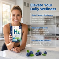 Tablet Hidrogen Qbioflex OEM/ODM 12PPM Antioksidan Kuat Rasa Blueberry Tablet Hidrogen Molekuler