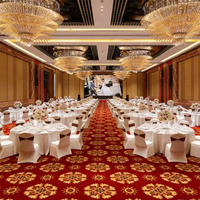 Tapis de sol de banquet d'hôtel sur mesure HJ, tapis d'hôtel de luxe imprimé, tapis rouge de mur à mur