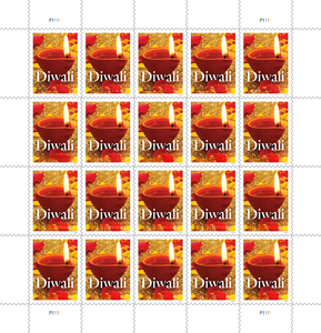 Timbres-poste de première classe Diwali 2016 Space Ranger 2022, 5 feuilles de 100 autocollants de timbres-poste américains - Product Image 3