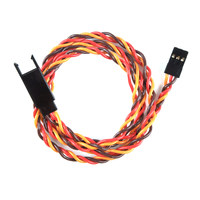 Câble d'extension servo 600 mm, fil torsadé 3 broches avec clip de sécurité pour avion RC à voilure fixe, fourniture pour distributeurs