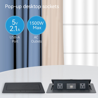 Multi-function Desktop Information Box Embedded USB Socket Computer Network Hole Pop-up Universal Three Hole Desktop Socket