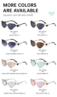 Lunettes de soleil Partagas Fashion Fancy Designer avec logo personnalisé, monture sans bordure, verres courbes taillés en diamant, protection UV400, pour femmes