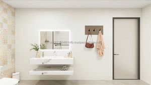 Ensemble de mobilier commercial moderne à prix abordable pour suite d'hôtel 3 étoiles avec lit en bois, table de chevet, armoire et meuble TV - Product Image 5