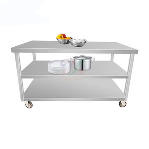 Foshan Fournisseur OEM ODM En Acier Inoxydable Restaurant Personnalisé Restauration <span class=keywords><strong>Table</strong></span> De Travail <span class=keywords><strong>Chariot</strong></span> - Product Image 3